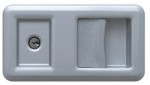 White Aluminium RAL 9006 Handle for Hormann HST Side Sliding Garage Door
